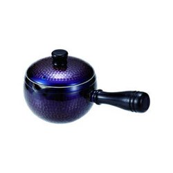 [SHINKOUKINZOKU] No.174874 / Pure copper purple finish Hammer mark teapot (Yokote) with strainer