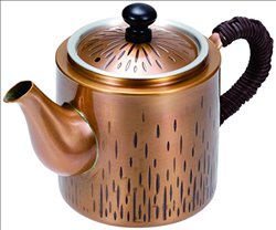 [SHINKOUKINZOKU] No.174887 / Pure Copper Gold finish Vertically long Tea Canister