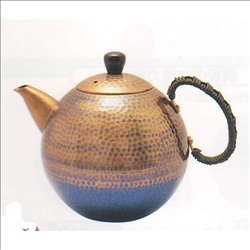 [SHINKOUKINZOKU] No.174863 / Oudel copper hammer mark circle pot (Gote)