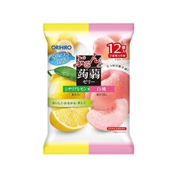 [Jelly/Stick type Juice/ Rice dumpling] No.232759 / Fruit Konjac Jelly (Sicily Lemon & White peach flavored / 20g * 12P)
