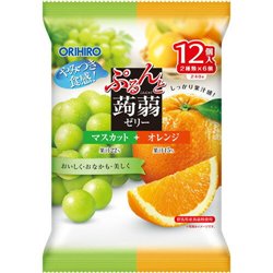 [Jelly/Stick type Juice/ Rice dumpling] No.232762 / Fruit Konjac Jelly (Muscat & Orange / 20g * 12P)