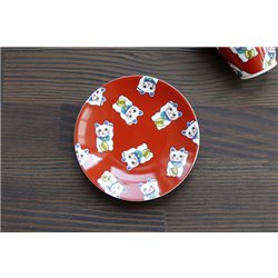 [Plates] No.227224 / Small Plate (KUTANI Ware / MANEKI NEKO)