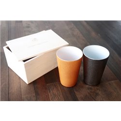 [Cups] No.227346 / Cup Set (Lacquered Thin Porcelain / with Wood Box)