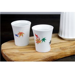 [Cups] No.227434 / Cup (White / Small / Autumn Leaves / 1pc / with Box)