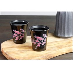 [Cups] No.227452 / Cup (Black / Small / SAKURA / 1pc / with Box)