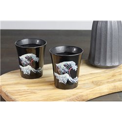 [Cups] No.227456 / Cup (Black / Small / HOKUSAI / 1pc / with Box)