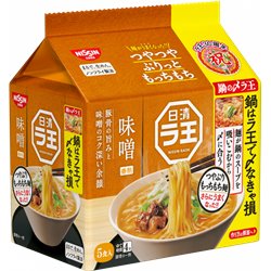 [インスタント食品] No.240556 / 日清ラ王 味噌 5食パック 495g(麺400g)