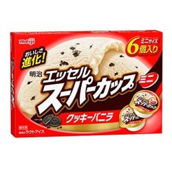 [冷凍食品(アイスクリーム)] No.232284 / 明治 エッセル スーパーカップミニ クッキーバニラ 90ml×6コ