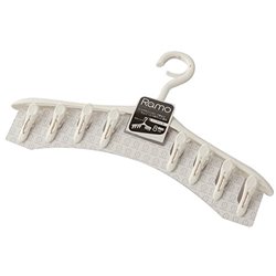 [Clothesline] No.136387 / Hanger (With 8 Clips / White)