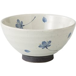 [Rice bowls] No.205356 / Pottery Bowl (Cherry blossom dance / Blue / L)
